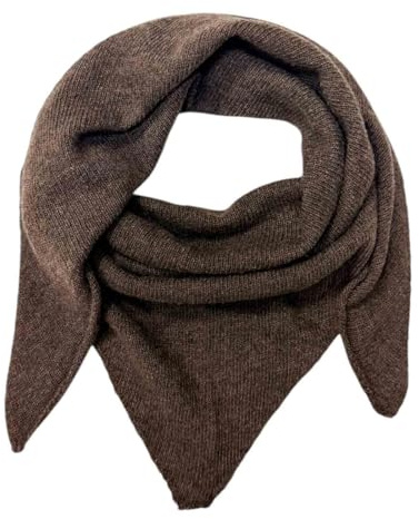 Jeamis Dreieck Kaschmir Strickschal Winter Super Weich Elegant Übergangsschal Schal Herbst Stola Wolle Made in Italy (Schoko)