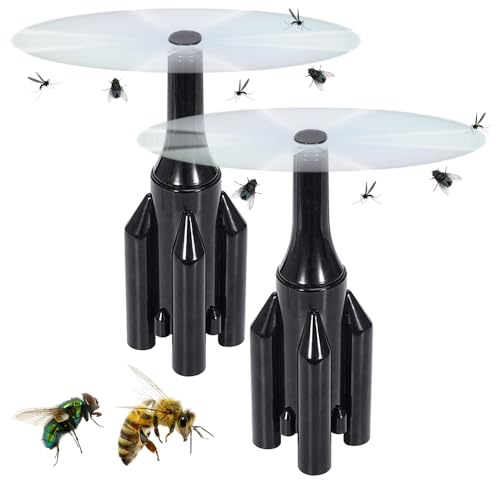 Fliegenwedler, 2er Set Fliegenvertreiber Halten, Fliegenventilatoren Fliegen und Insekten von Lebensmitteln Fern,Tischventilator gegen Fliegen - Fliegenabwehr Ventilator