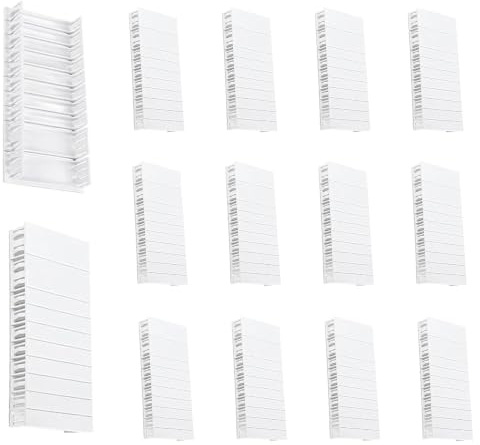CLKE Lot de 12 bandes de recouvrement pour boîte à fusibles, cache aveugle pour prises modulaires, séparables, combinables, convient pour boîte de distribution ainsi que F-Tronic, Hager, Hensel