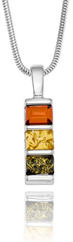 Copal Bernsteinkette Mit Verstellbarem Sterlingsilber Schlangenkette Anhänger