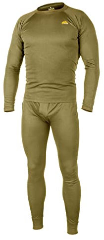 Helikon-Tex Underwear (Full Set) US LVL 1 Unterwäsche Schwarz Olivgrün Thermo-Unterwäsche-Set Longsleeve und langer Unterhose (Olivgrün, XS)
