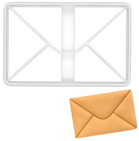 BAKERLOGY Origami Envelope Cookie Cutter - Detailed Biscuit Cutter Design for Baking and Crafts, Ideal on Fondant, Dough, Clay