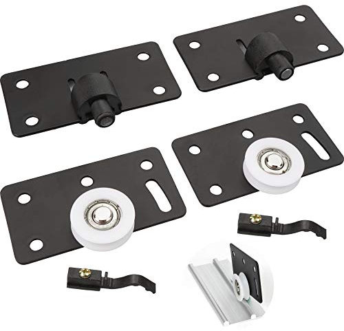 2 juegos de riel de engranaje de rueda de nailon silencioso con rodillo para puerta corrediza, rodillo para muebles de 30 mm, rueda corrediza, accesorios para puertas corredizas, para armarios