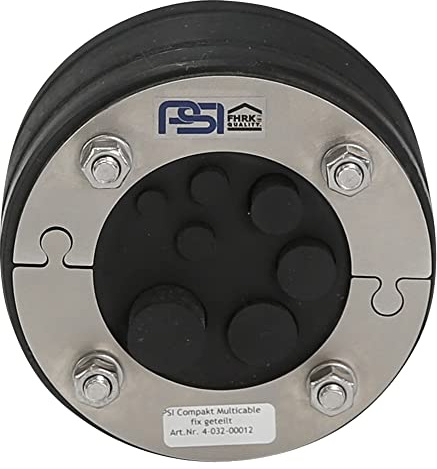 PSI Ringraumdichtung DN 100 mm Multicable ; Mehrfach-Kabeldurchführung für 7 Kabel/Rohre 8/2x10/12/14/16/18