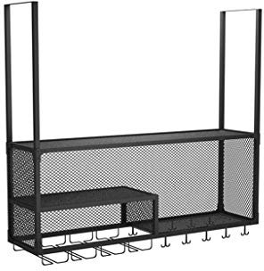 NMDCDH Appendiabiti da Bar, portabicchieri Capovolto, portabicchieri sospeso, portabottiglie in Ferro battuto, armadietto pensile Ristorante, Mobile pensile Domestico (Dimensioni: 60 * 30