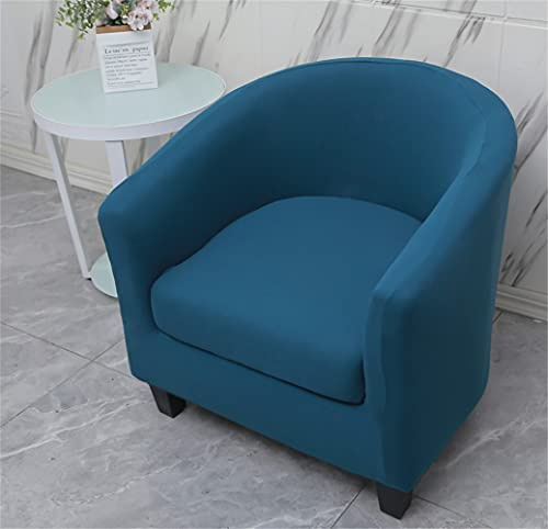 FANSU Sesselschoner Sesselbezug Elegant Einfarbig Sofabezug, 2-Teilige Tub Chairs Sesselhussen mit Armlehne, Sesselüberwurf für Clubsessel Loungesessel Cocktailsessel (Pfauenblau)