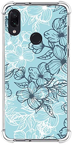 Tumundosmartphone Coque Silicone Anti-Chocs pour Xiaomi Redmi Note 7 Design Dessins - Fleurs 03