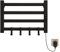 Radiador de Toallas 550x350mm Toallero Eléctrico Bajo Consumo Secador de Toallas Radiador Toallero eléctrico inteligente, IP24, Temperatura ajustable 30 ℃-70 ℃, 1-9 horas de tiempo-Black Right