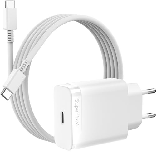 Cargador 25W USB C Compatible Samsung Galaxy A54 A53 S24 S25 Carga Rápida | Super Fast Charger Tipo-C Para A27 A57 A37 A17 4G A57 A37 A07 4G A56 A36 A26 5g A34 A16 S26 A14 A13 A71 A52 A51
