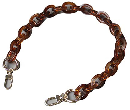 YOKWI Runde, farbige Acryl-Geldbörsenkette, Harzring, abwechselnd Gliederkette, Taschenriemen, Verlängerung, Abnehmbarer Ersatz, Handtasche, Crossbody-Taschen, Zubehör, goldene Schnalle
