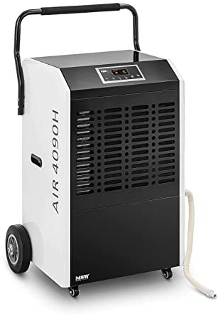 MSW MSW-DEH4090H Déshumidificateur 138 litres / 24 heures 230 m² 857 m³/h avec poignée Séchoir de chantier Absorbeur d'humidité Électrique Industriel Cave et Garage