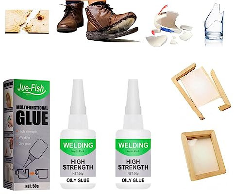 Colla multifunzionale,Colla Industriale,Adesivo Trasparente,Colla per scarpe multifunzionale per riparazioni Colla,per Gomma, Plastica, Pelle, Legno, Ceramica (2 pieces)