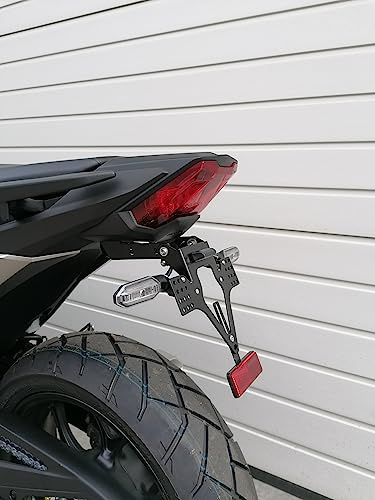 Kennzeichenhalter für Honda NC 750 X 2021-2025 Kennzeichenträger GroFaTec EVO Set Nummernschild NC750X DCT Träger Halter kurzes Heck Heckumbau nc750