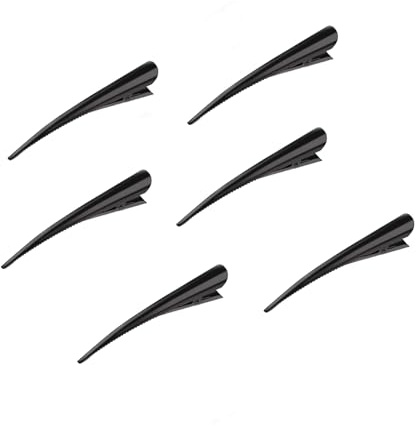 YiXuTag 6pcs Entenschnabel Haarspangen - Metall-Haarklammern für Styling, Abteilklammern, Friseur Haarspangen, Rutschfeste Krokodil Haarnadel Mit Zähnen