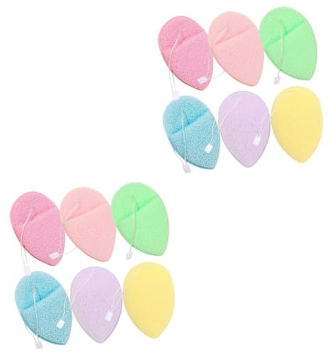 Didiseaon 12 Piezas lavado de cara esponja maquillaje esponjas faciales esponjas limpiadoras para la cara esponja limpiadora facial limpieza Limpiador Facial almohadilla para fregar