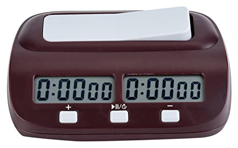 HERCHR Schachuhr, Digitales Brettspiel-Set, Timer, Anzahl Der Schachspiele, Elektronischer Kalkulagraph, Stoppuhr Für Professionelles Schachbrettspiel