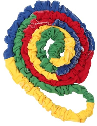 Hellery Banda Elástica Cooperativa para Ejercicios de Movimiento Integración Sensorial Actividades Dinámicas Juegos en Equipo Fabricada con Tubo Suave y Tela, 12m