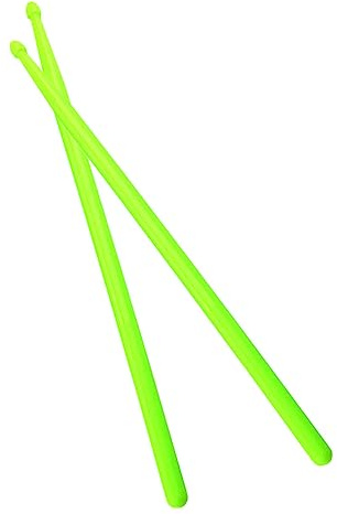 VICASKY Baquetas Ligeras de Nylon Antideslizantes de Batería Color Verde Claro y Adecuadas para Jóvenes Bateristas y Actuaciones en Instrumentos de Percusión