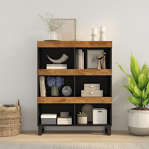 Sufrk Beistellschrank 85x33x107 cm SchräNkchen Flur Schrank Wohnzimmer Schrank Sideboard Wohnzimmer Massivholz Mango - 352904