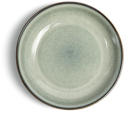 Vidi Platos de pasta Sapore 6 piezas – Platos profundos Ø22 cm – Juego de vajilla 6 perones – Juego de platos para 6 personas - Verde salvia