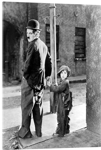 Posterlounge The Kid, Charlie Chaplin, Jackie Coogan, 1921 Acrylglasbild 13 x 18 cm Schwarz-Weiß Wandbilder Wanddeko