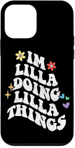 Custodia per iPhone 12 mini Retro Groovy Im Lilla Doing Lilla Things divertente festa della mamma
