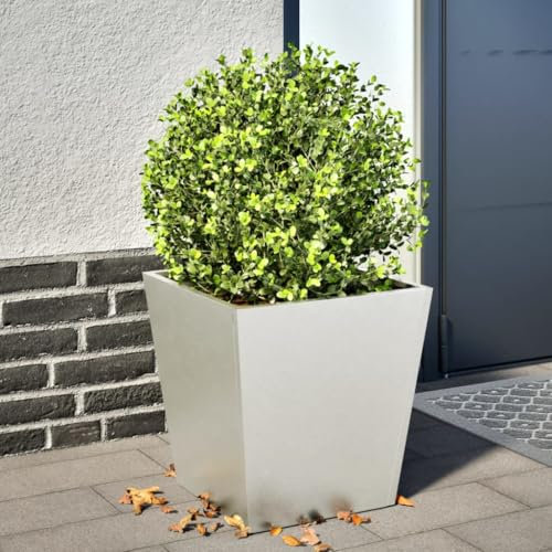ShGaxin Pflanzkübel 40x40x40 cm Edelstahl, Blumentopf Gross, Blumenkasten Balkon, übertopf, Pflanzkasten, Flowerpot, Kräuterbeet Für Die Küche, Vertikalbeet - 851060
