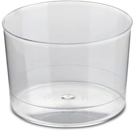 Prieto Larrey - Pack 96 Vasos Chiquito de Plástico Reutilizables para Vino y Postres de 220 Ml - Resisentes- Ideales para Bodas, Cumpleaños, Navidad, Fiestas (220ml, 96, unidad)