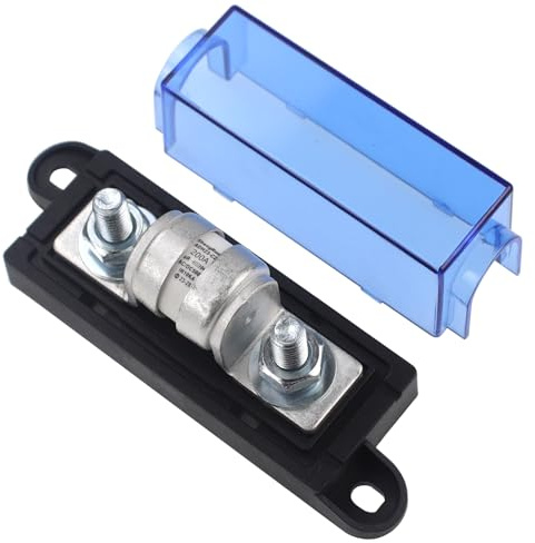 RKURCK Sicherungshalter, 500 V Gleichstrom, 200 A, IR10KA, Klasse T, Sicherungsblock, 200 A, für Wechselrichter und Autoradios sowie Hochleistungsgeräte in Wohnmobilen, Booten, Autos, LKWs