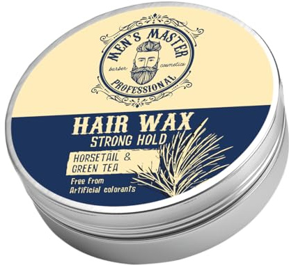 Men's Master Cire capillaire - Tenue forte - Produit coiffant volume pour homme - Cheveux bouclés, ondulés et fins - Avec prêle et thé vert - Tenue forte - Soin - Brillance naturelle - 100 ml