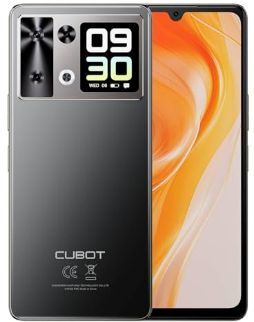 CUBOT P90 - Smartphone 4G 6.88 HD+ 120Hz, 12GB RAM (12GB+12GB Ext.), 256GB ROM, Cámara 64MP, Android 15, Helio G100, NFC, Negro