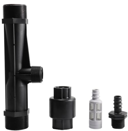 MeevrgR Venturi – Injecteur d'engrais pour irrigation goutte à goutte, mélangeur d'engrais en plastique de 5,1 cm avec compatibilité polyvalente pour le jardin et l'agriculture