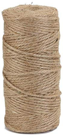 LCUVIMPEX Cordel de Yute Natural, Cuerda de cáñamo, Hilo Yute Natural, Rollo 100 m, for Manualidades, decoración, Bricolaje, Scrapbooking, jardinería, Bodas