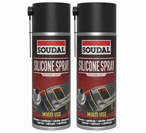 Silicone Spray Lubricant 400ml – Transparent Silicone Based Lubricating & Protective Spray, High Temperature Resistant, Protects Rubber, Plastic & Metal (Pack of 2)