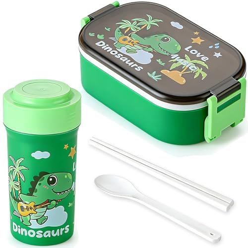 OZXVXZO Juego de Fiambreras Bento, con Cubiertos Botella para Beber, Fiambreras con Compartimentos, Portatil Lunch Box, Prueba de Fugas Caja de Almuerzo, para Escuela Picnic Viajes Trabajo