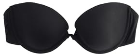 NEXT Femme Soutien-Gorge lissant sans Bretelles avec Dos Transparent Bonnets A-E Noir 85 D