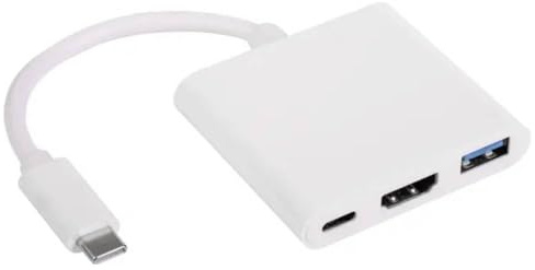 AKYGA AK-AD-57 4 Puertos USB C Hub USB C HDMI USB A 3.0 Adaptador Divisor 20 cm