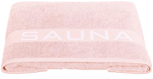 Delindo Lifestyle Asciugamano da sauna Colares, XXL, in spugna, da donna, in cotone, rosa, 80 x 200 cm