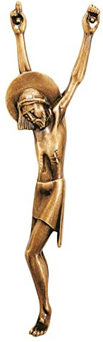 REAL VOTIVA FONDERIE D'ARTE Christus Kruzifix stilisiert in Bronze ohne Kreuz