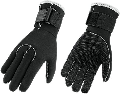 Neoprenhandschuhe Wasserdicht Tauchhandschuhe 3mm, Thermo Tauch Handschuhe Anti-Rutsch Neopren Handschuhe Tauchen Schwimmen-Handschuh ,Schnorcheln,Kajakfahren,Surfen und alle Wasseraktivitäten