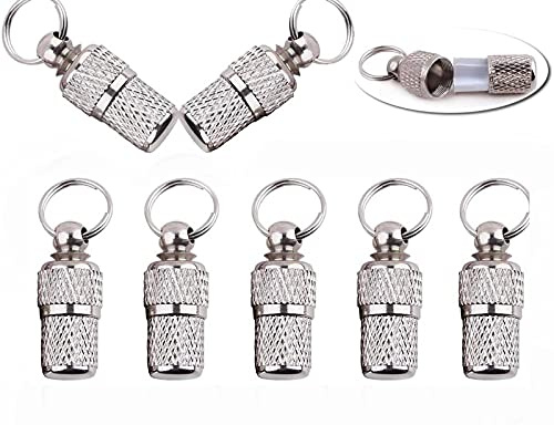8 x husdjurs-ID rörtaggar tunna rör kragar för husdjur metall ID-halsband taggar för hund katt adress namnetikett tub förhindrar att husdjuret tappas bort