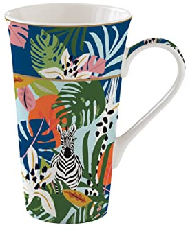 COFFRET 1 MUG 60CL EN PORCELAINE AMBIANCE TROPICALE Multicolore