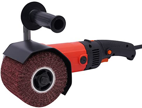 RibasuBB 1.4KW Machine à satiner Ponceuse à brosses Ponceuse à Rouleaux Polisseuse Brosses Lisser pour poncer, polir, satiner, structurer