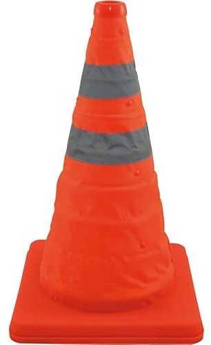 mb-m® 901982 Faltbare Pylone Leitkegel 40 cm Höhe mit zwei Reflektoren