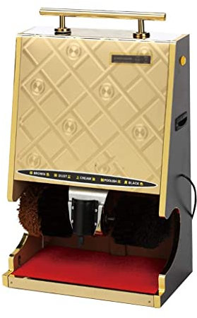 QHYXT Cireuse à Chaussures Type de Sol Cireuse à Chaussures Lourde avec accoudoir à Main Brosse Douce sphérique Salle d'hôtel de la Machine à Induction Automatique pour Usage Domestique ou Public (A)