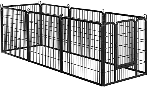 Abician Enclos pour Chien Parc pour Chien Barrière 8 Panneaux 60x80 cm