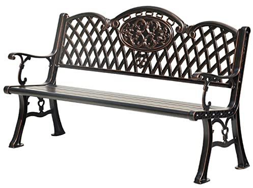 XIGOUZIQU Terrassengleiter-Bänke for den Außenbereich, Park-Metallbänke for den Außenbereich, Schaukel-Schaukelbank, 59 Zoll, Gartenbänke, wetterfest mit Armlehnen (Color : Black-150 * 62 * 86cm)