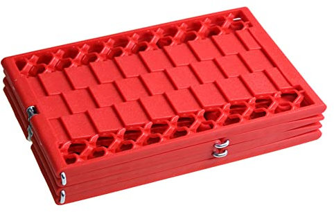 Huamengyuan Auto Anfahrhilfe Antirutschmatte,2 Stück Faltbar Anfahrhilfe Offroad Anfahrmatte Sandblech Recovery Track Faltbares Tragbares Notfallgerät für Tonabnehmer Schnee EIS Schlamm Sand