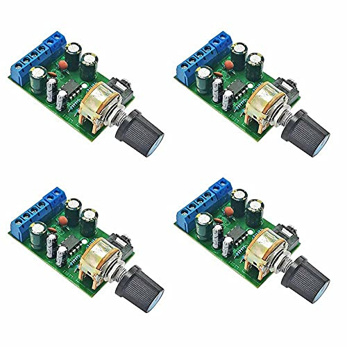 RAKSTORE TDA2822M Lot de 4 modules d'amplificateur de puissance 2.0 double canal stéréo 2 x 1,5 W