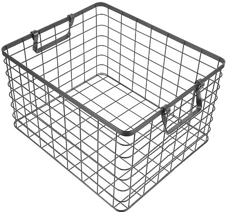 Milisten Grand Panier De Rangement En Métal Pour Bois De Chauffage Construction Robuste Pour Lexploitation Forestière En Extérieur